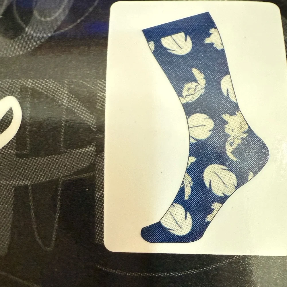 Disney Stitch Blue and White Crew Socks